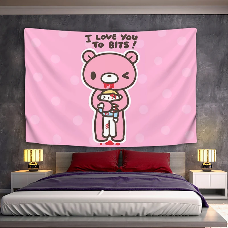 

Милая искусственная эстетика мрачный медведь украшение для спальни домашние головные уборы в эстетике аниме кавайное украшение для комнаты настенное украшение