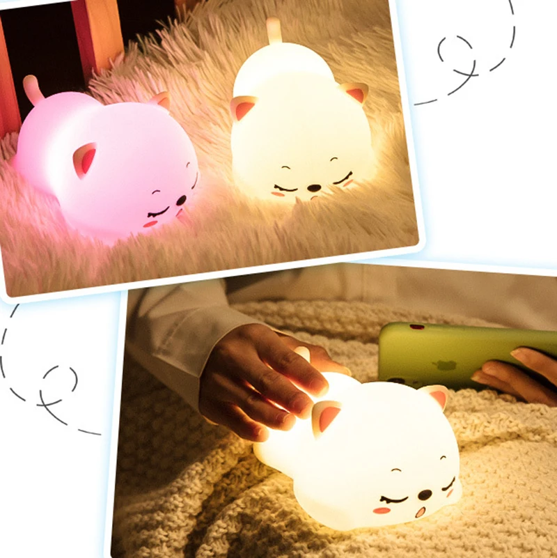 Сенсорный ночник для кормления котят бытовые товары маленький Ночной светильник