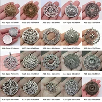 mandala flowers charm pendant jewelry findings components handmade