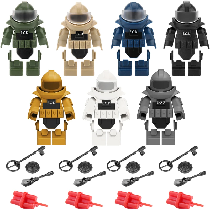 Конструктор MOC C291 фигурки аксессуары бомбоутилизация костюм спецназ