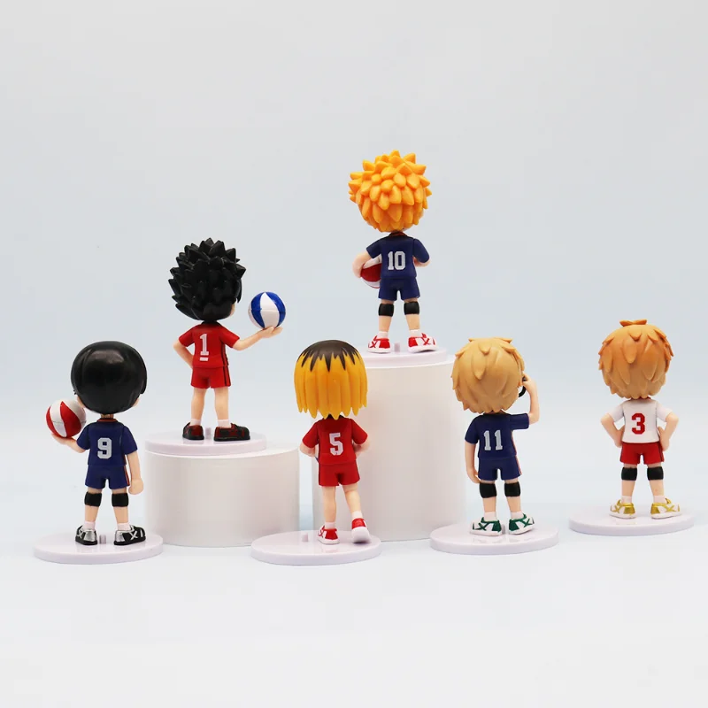 6 шт./компл. аниме Haikyuu Q Ver. Фигурка 7-9 5 см с волейболом Shoyo Hinata Kozume Kenma Oikawa Tooru Sugawara