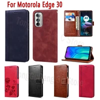 book cover for for motorola edge 30 case flip leather wallet magnetic card phone protective shell for motorola edge30 case bag