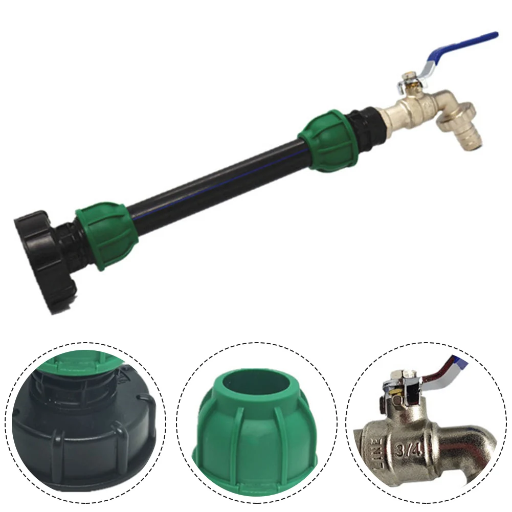 

IBC Adapter Gooseneck Brass Tap S60x6 Shut-Off Valve 3/4 Inch Faucet Adapter For Water Tank And Bucket Easy To Install