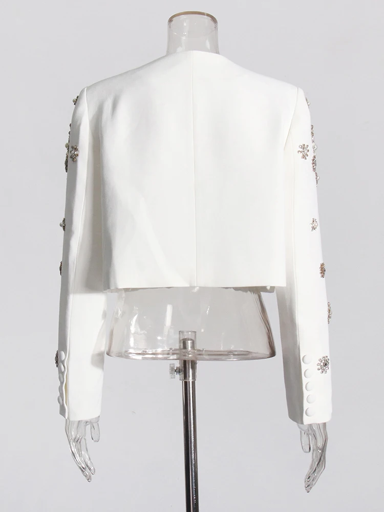 Женский элегантный комплект из двух предметов куртка с круглым вырезом и