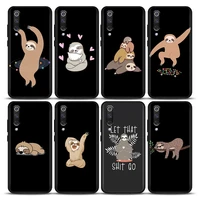 phone case for xiaomi mi a2 8 9 se 9t 10 10t 10s cc9 cc9e note 10 lite pro 5g tpu case cover sloth tree sloths
