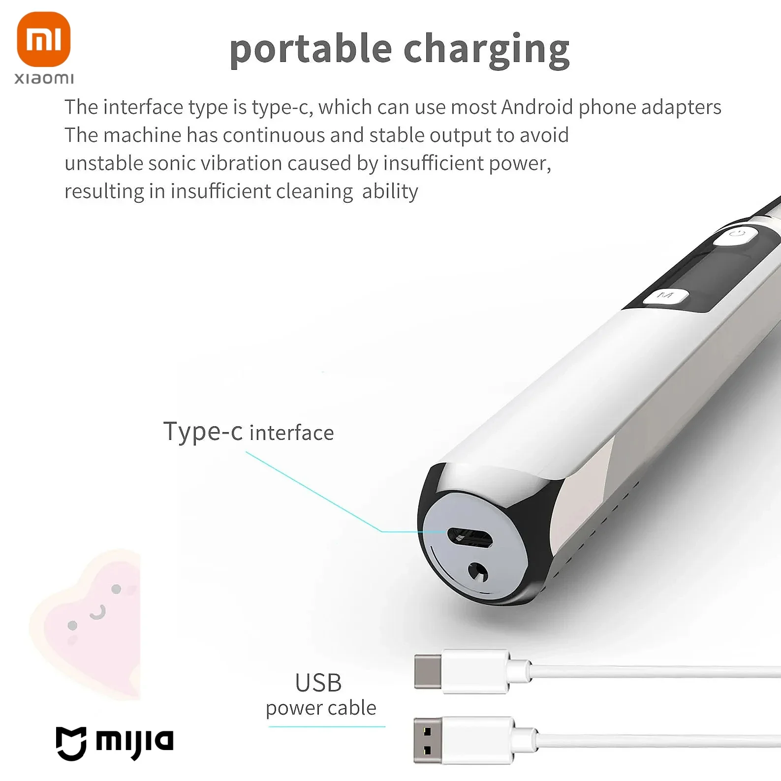 Ультразвуковой очиститель зубов Xiaomi-MIJIA устройство для удаления пятен в клетку