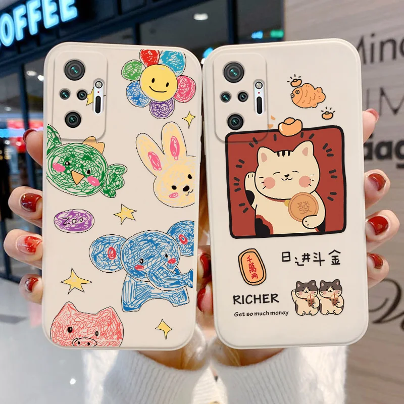 

Чехол с милым медведем для Xiaomi Redmi Note 10 Pro, мягкий чехол для Redmi 10 9A 9C 9T Note 8 9 11 Pro 8T 7 9 S Poco X3 Pro M3 F3 M4 C31