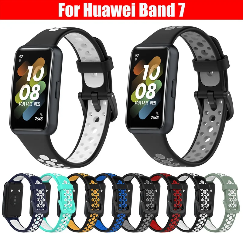

Ремешок силиконовый для Huawei Watch Band 7, сменный умный Браслет для наручных часов, аксессуары для Huawei Band 7