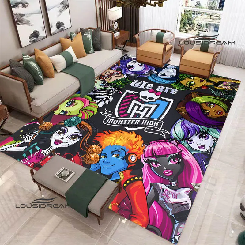

Monster High cartoon printed carpet Anime carpet bedroom decoration Yoga mat outdoor rug area rug Non -slip carpet birthday gift