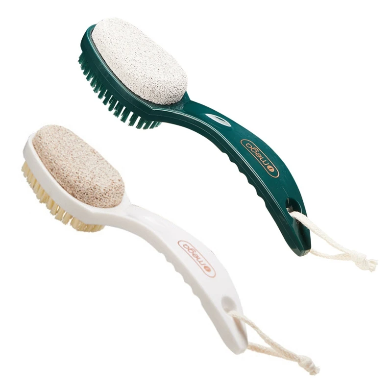 

Foot Care Scrubber Double Side Cleaning Brush 2 in 1Pumice Stone Brush for Elderly Women Men Dead Skin Exfoliate Remover Tool