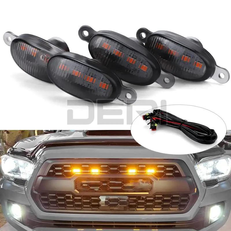 4 шт. автомобильные светодиодсветильник лампы для передней решетки радиатора в