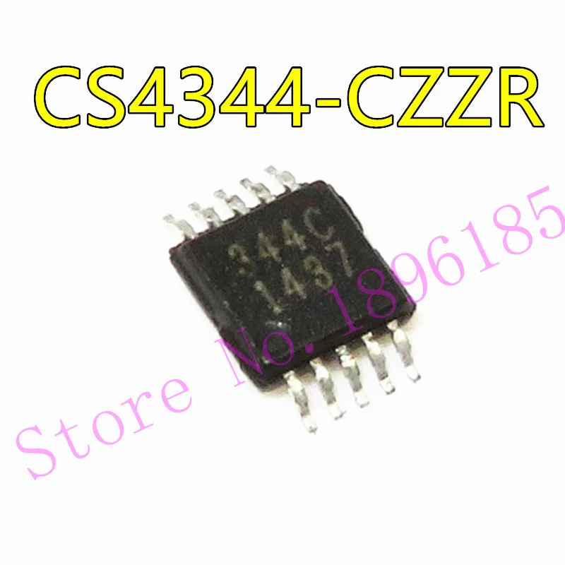 

MSOP-10 CS4344-CZZR 344C CS4344 10-PIN, 24-BIT, 192KHz STEREO D/A CONVERTER