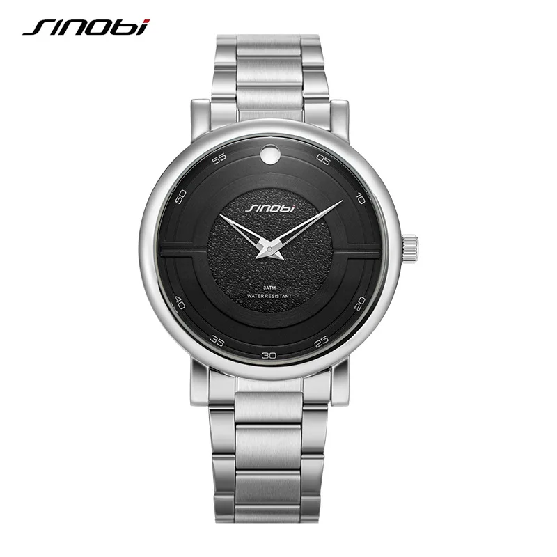 Sinobi men's watch business fashion creative steel band men's watch quartz watch waterproof watch