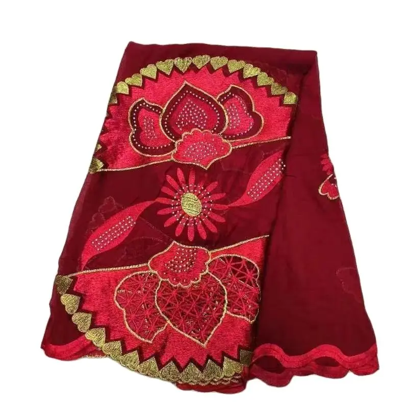African Embroidered Muslim Women's Big 2.4*1.1 big big Scarf Hijab Turban African Headscarf  Muslim Embroidery hijab good