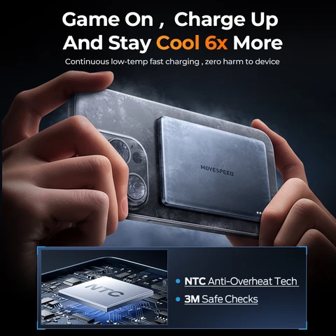 MOVESPEED S05 Магнитный внешний аккумулятор емкостью 5000 мАч, тонкий беспроводной внешний аккумулятор для MagSafe Powerbank для iPhone 16, 15, 14, 13, Samsung 24