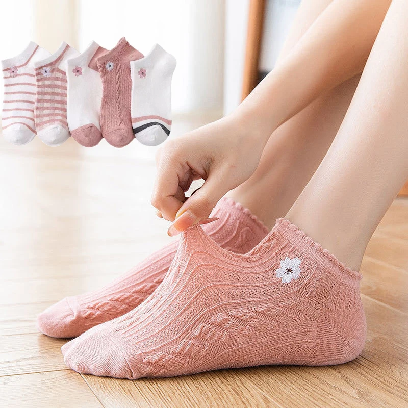 Женские милые хлопковые носки с пчелами и цветами |