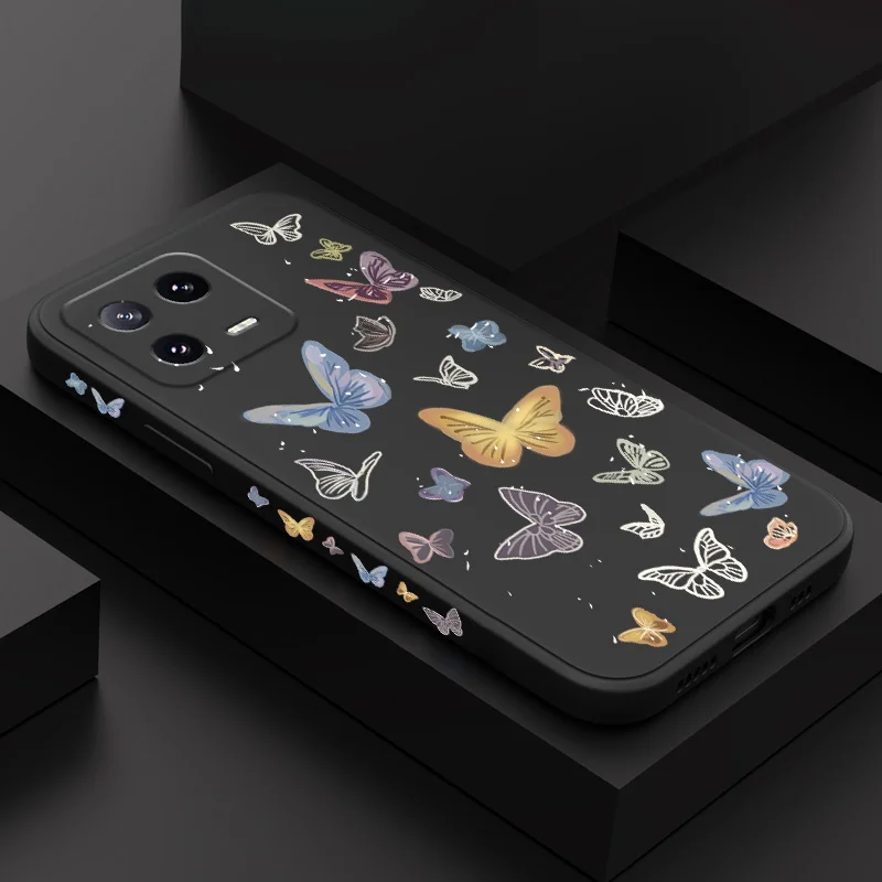 

Flying Butterfly Phone Case For Xiaomi Mi 13 12 12T 12S 11 11T Ultra 10 10T 9 9T 9SE 8 Pro Lite 5G Liquid Silicone Cover