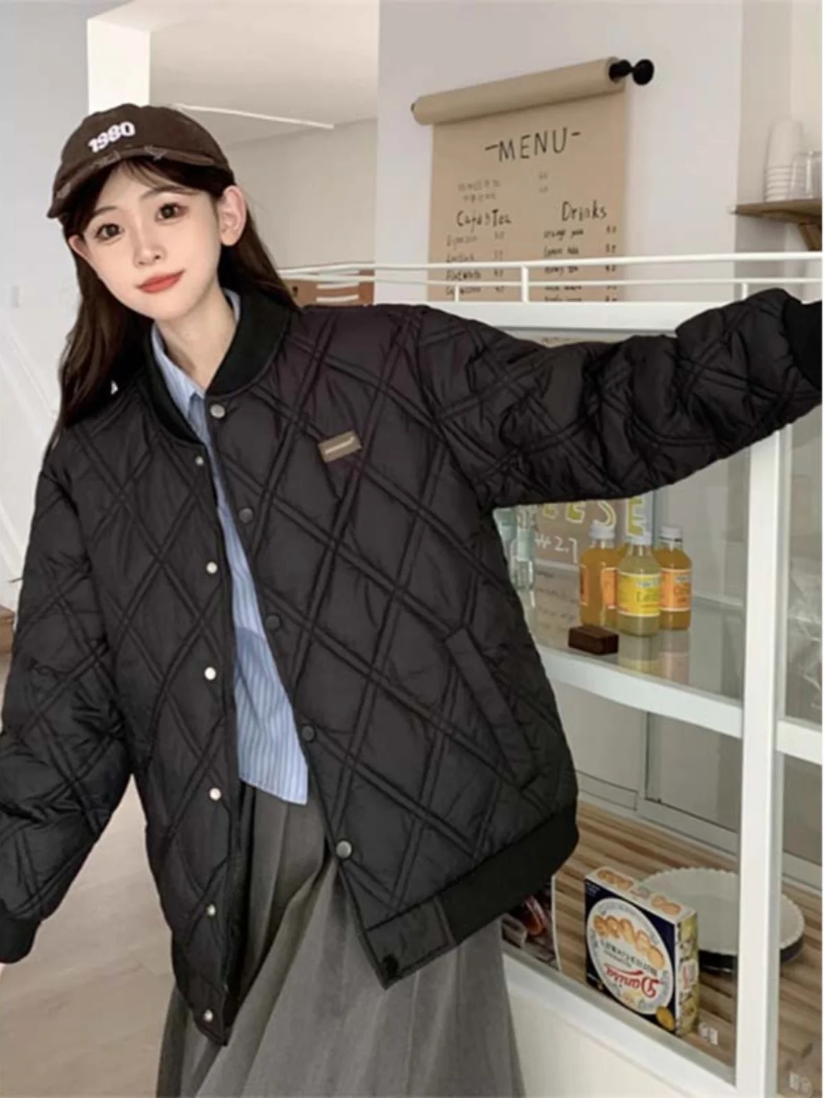 Бейсбольная форма с флисовой подкладкой цвета чая молоком верхняя одежда для