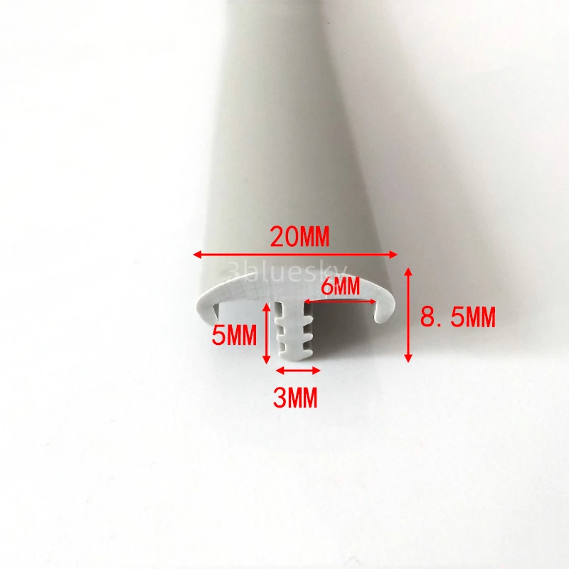 

Rubber T Strip Glass Metal Wood Panel Edge Encloser Shield Car Cable Cover Solar Photovoltaic Panels Sealing Strips 20x8.mm Grey