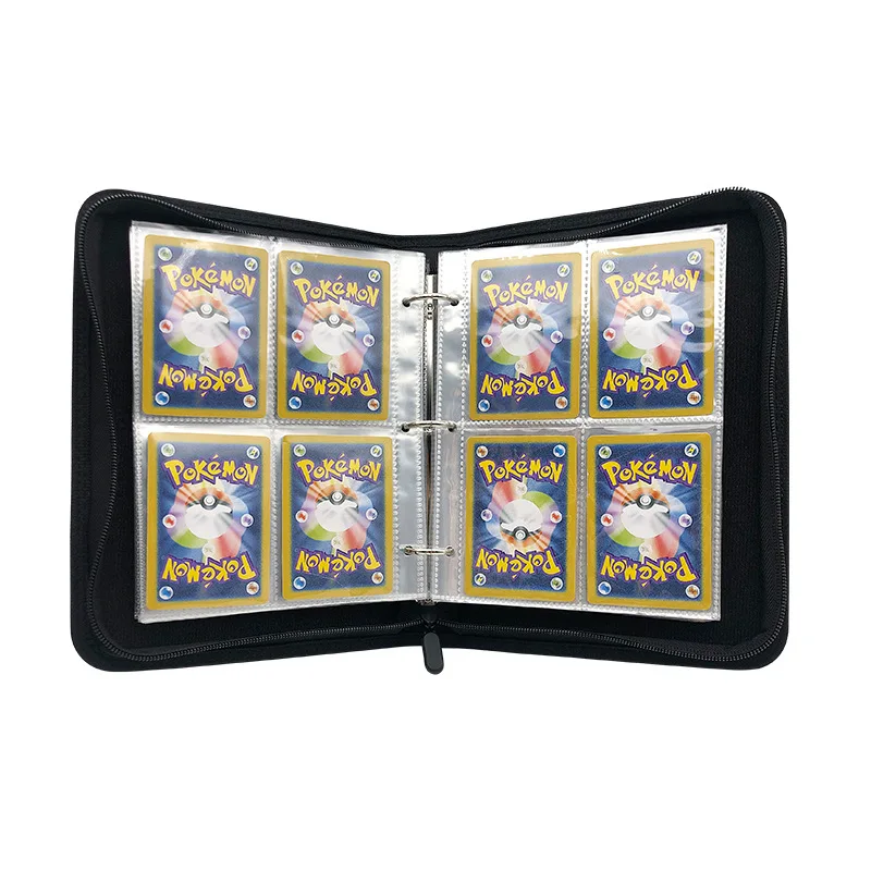 Wholesale Pokemon Cards Album Book 480pcs High Capacity Game Card Collection Holder Zipper Binder Storage Bag Children Toys Gift