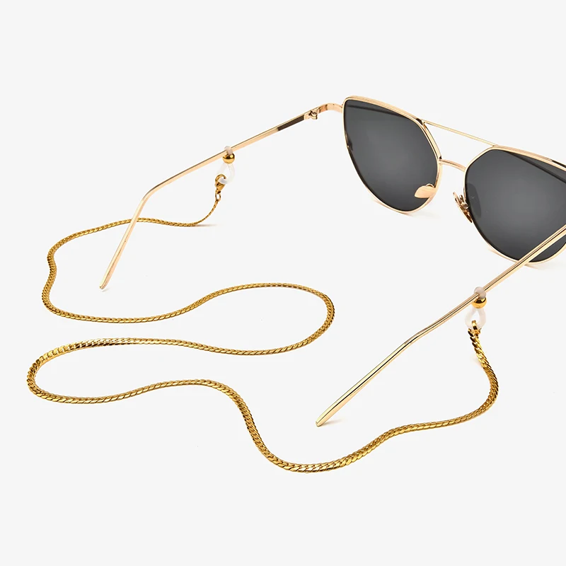 

Eyeglass Chain High Quality Titanium Steel Vintage Snake Bone Chain Eyewear Retainer Glasses Holder Strap Women Necklace Gift