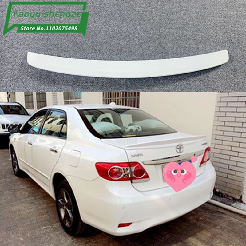 

For Toyota Corolla Spoiler TAIWAN STLY ABS Material Car Rear Wing Primer Color Rear Spoiler For Toyota Corolla Spoiler