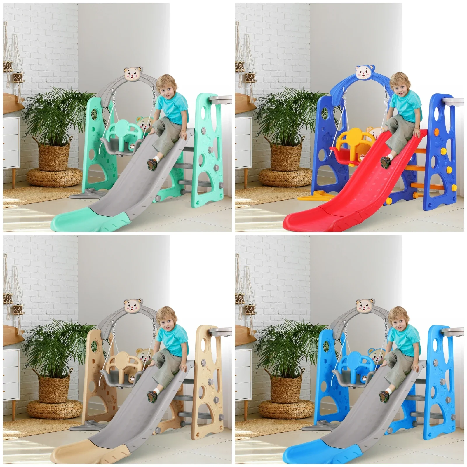 Фото =Выберите Toboggan Et Balançoire 4 En1 Pour Tout-petits №2