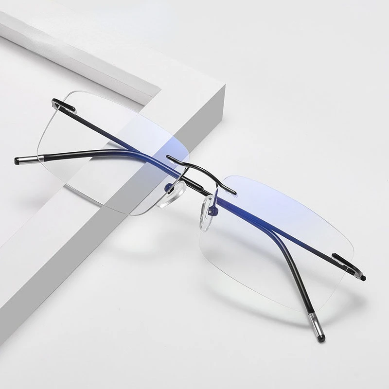 

Yooske smart multifocal progressive reading man rimless female anti blue light eyewear far near Fashion Best