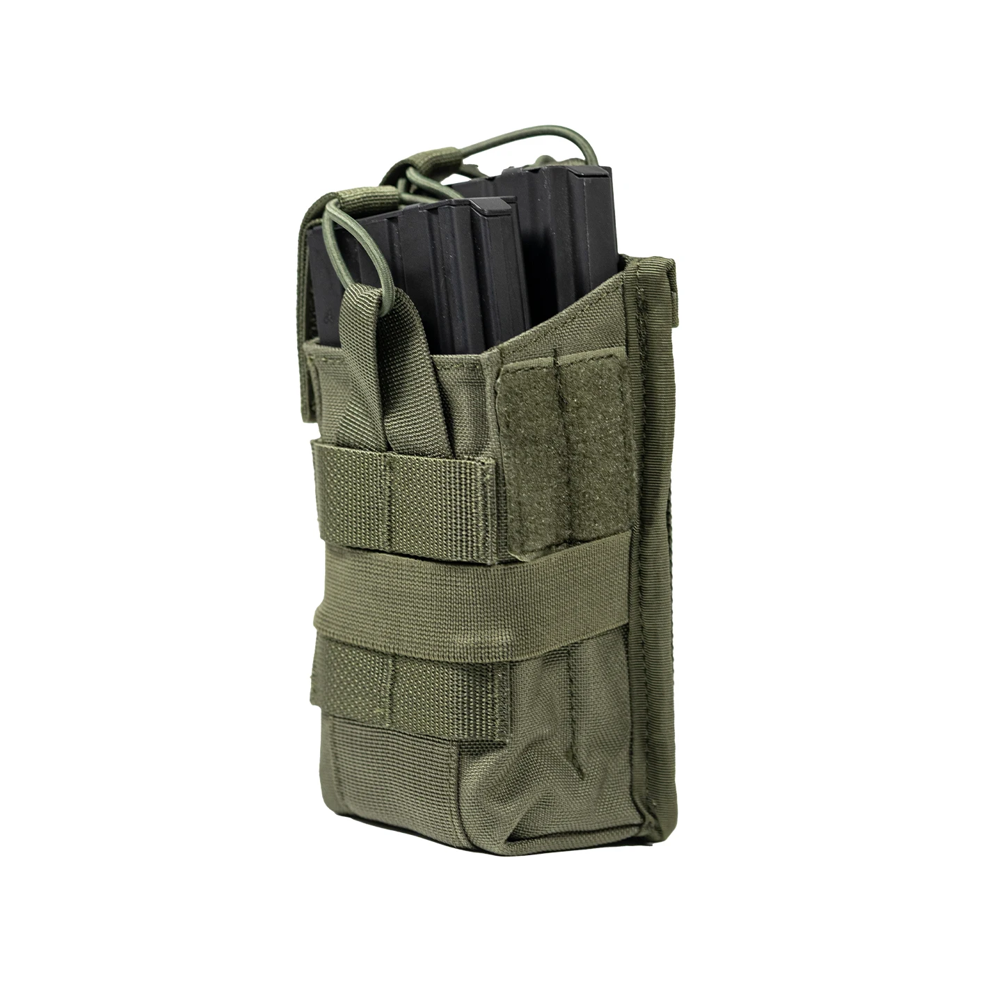Фото Двойной подсумок для магазинов - тактический подсумок MOLLE с открытым верхом и быстрым доступом, с эластичной фиксацией, для патронов и магазинов, для страйкбола и охоты №1