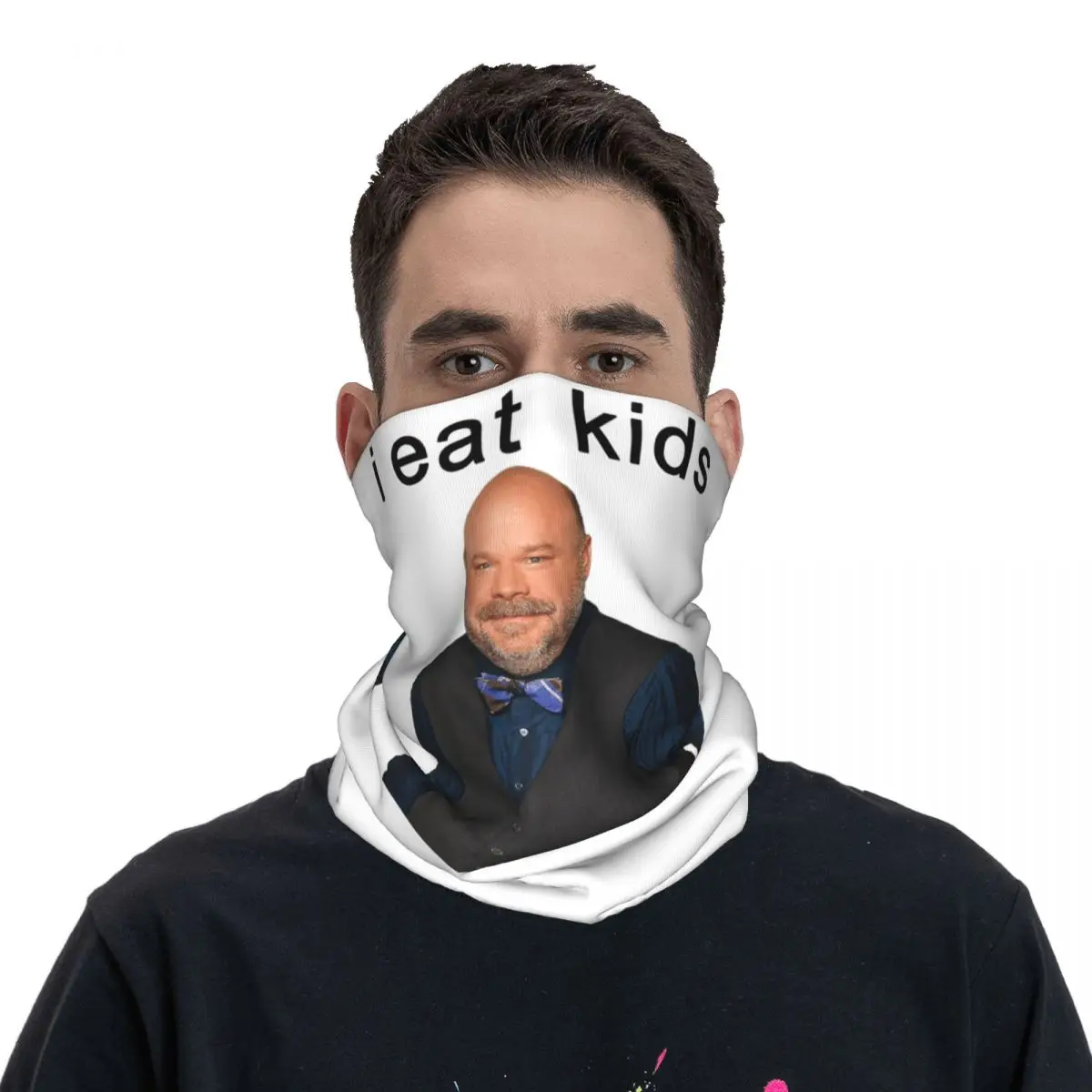 

Мужской шарф-повязка на шею с принтом