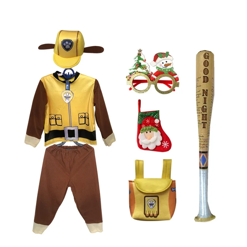 2200 Рождество Новый год PAW Patrol аниме детский костюм Rubble вечерние костюмы для