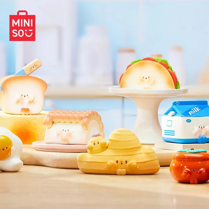 Фото MINISO придерживающаяся лица сюрприз кухня тема искусственная Милая модель еды торжественные украшения детские игрушки подарки на день рождения №3