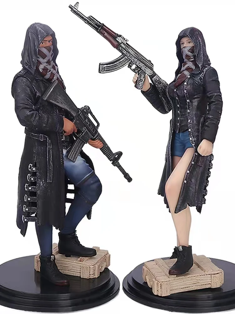 

17.5cm Little Faith Service Eating Chicken Men and Women Hand-made Jedi Survival Game Baking Toy Model Ornaments Three-level Pan