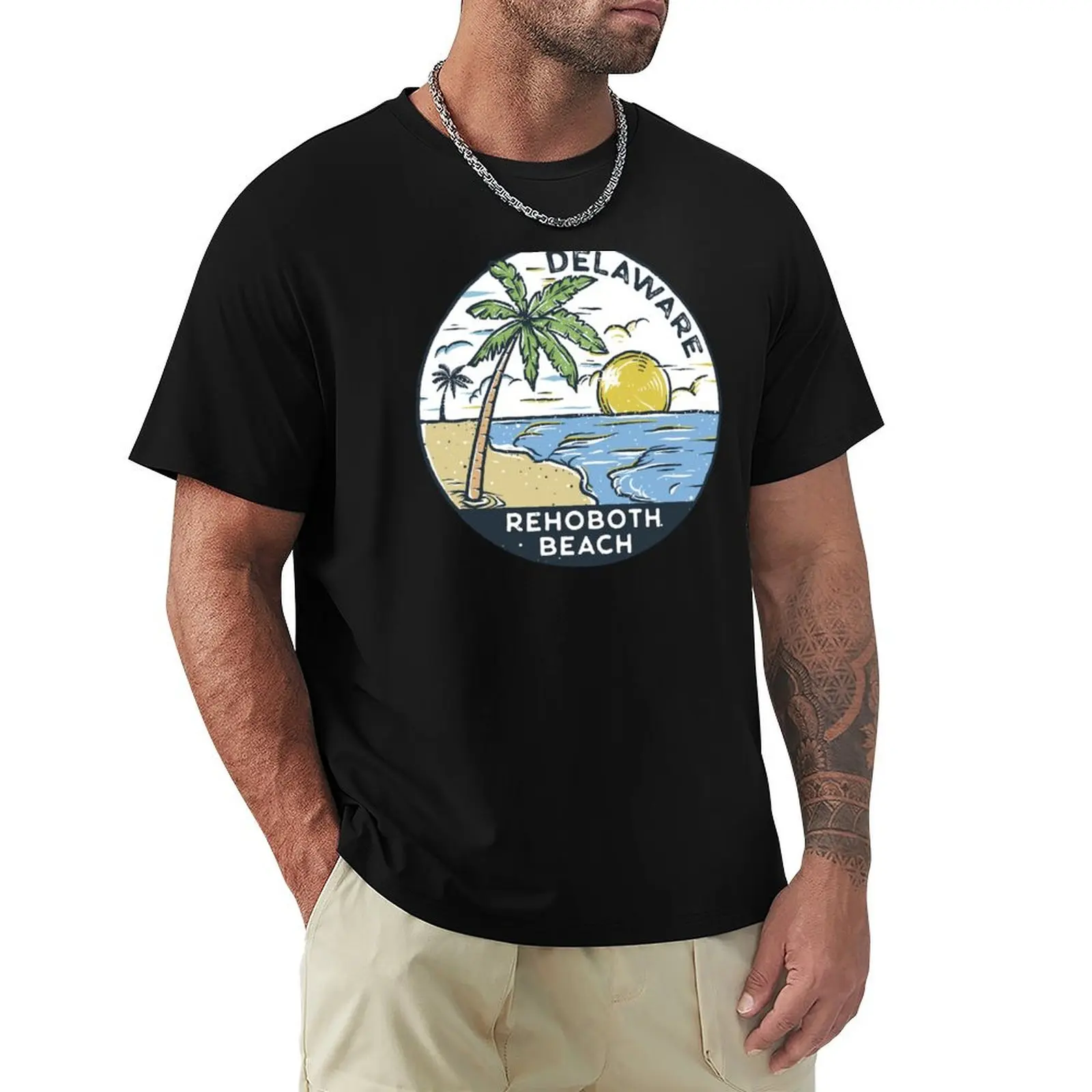 Винтажная футболка Rehoboth Beach Delaware забавные костюмы летняя рубашка с рисунком