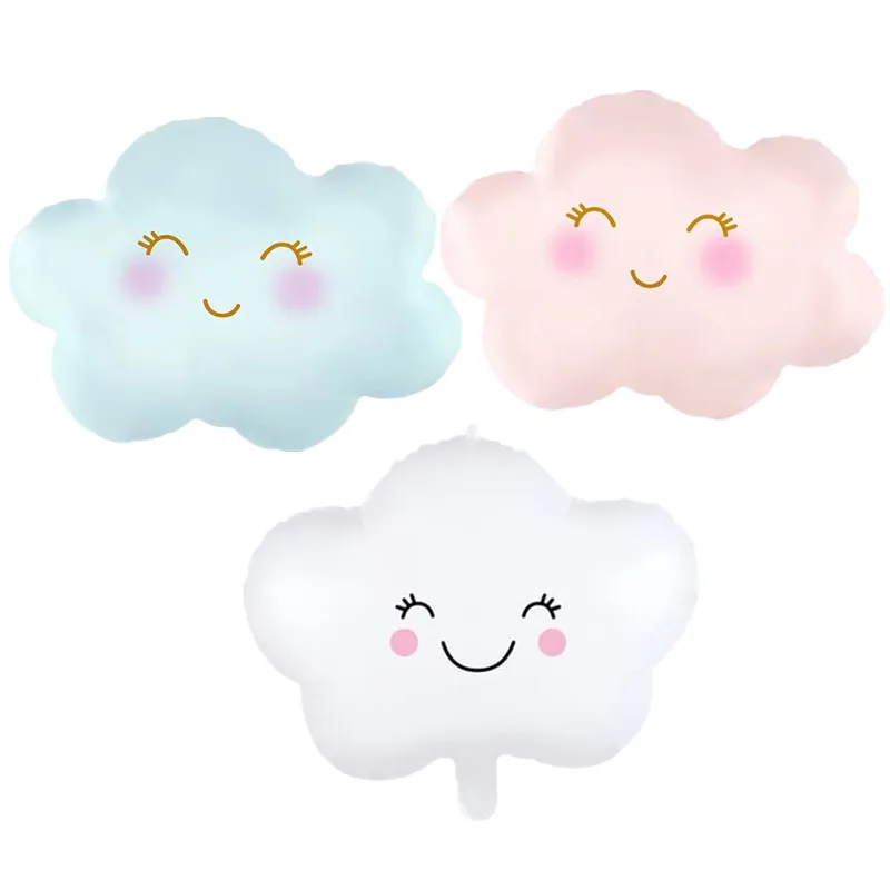 

3 упаковки разноцветных фольгированных шаров с улыбкой и облачком