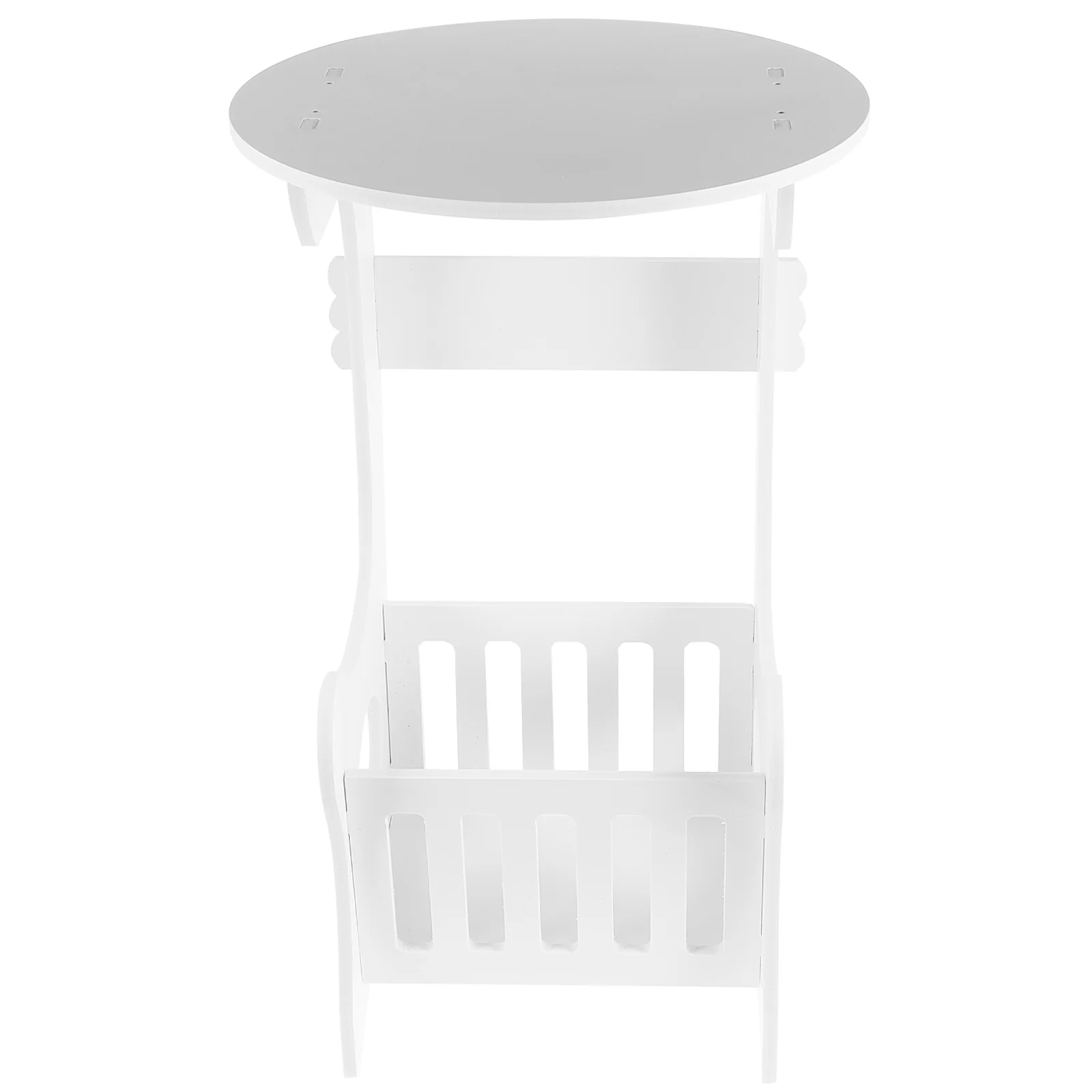 

Tablet White Tea Bedside Storage Stand Home Mini Desk Magazine Rack Table Coffee Bedroom Furniture Modern