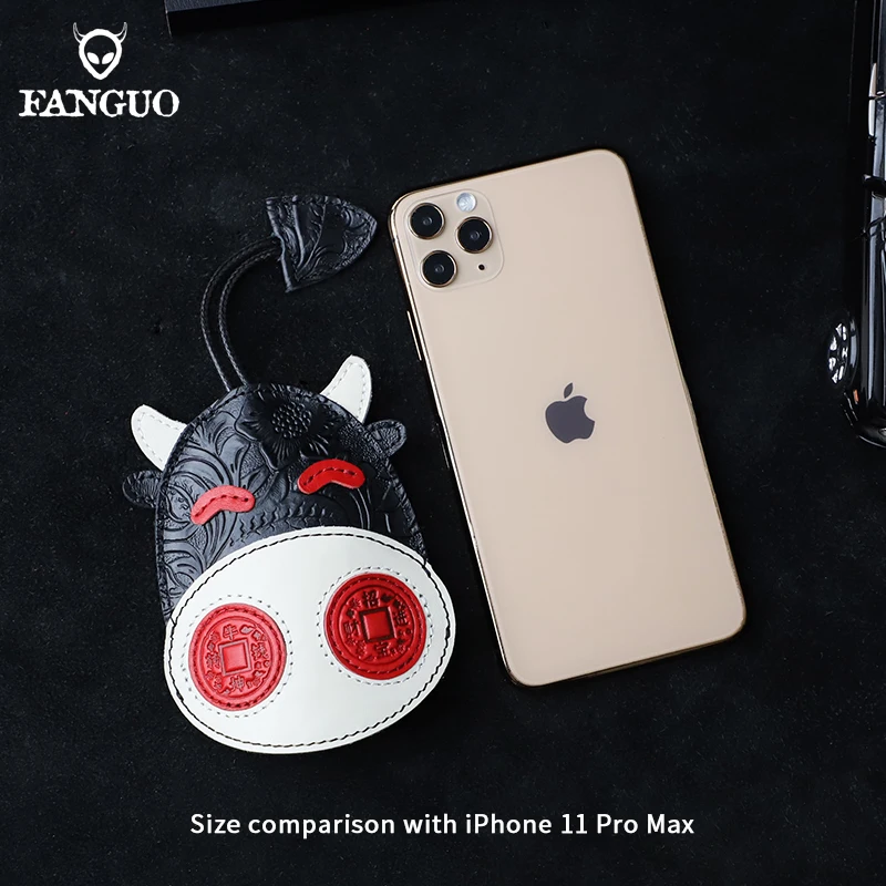 Handmade Cowhide Men's Key Wallet Genuine Leather Smart Key Holder Pocket Housekeeper Case Portable Keyring Keychain For Male