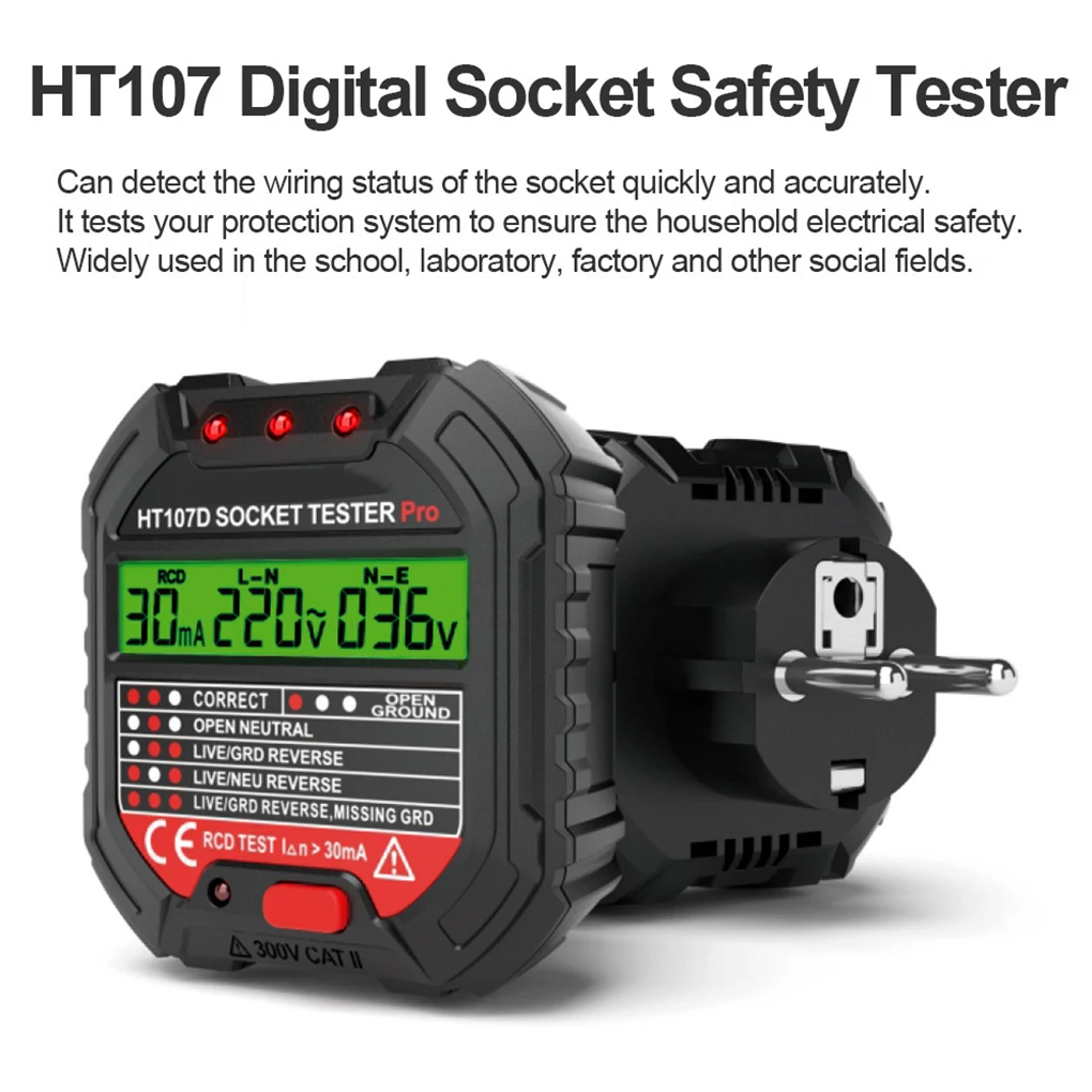 

Electric Outlet Tester Socket Detector Testers Measurement Accessories