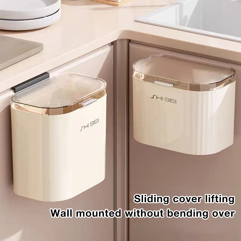 JYPS Кухонная корзина для мусора с крышкой Настенная компактная вторичной