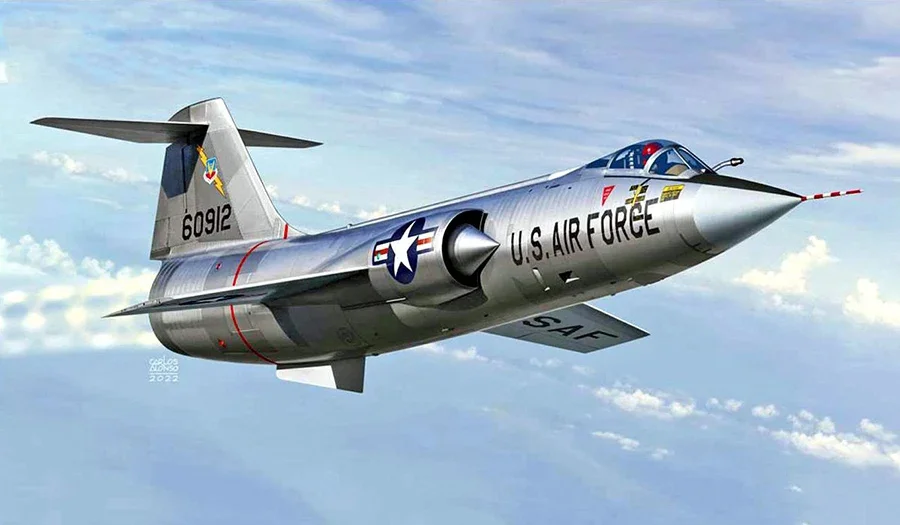 Набор пластиковых моделей самолета 12576 USAF F-104C Star Fighter Вьетнамская война 1/72