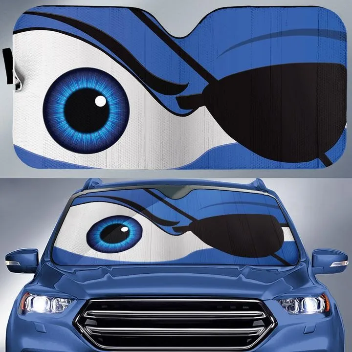 

Pirate Eye Patch Cartoon Car Windshield Sunshades Block Sun Glare Durable Sun Shade Protect Car Interior Universal Fashion Decor