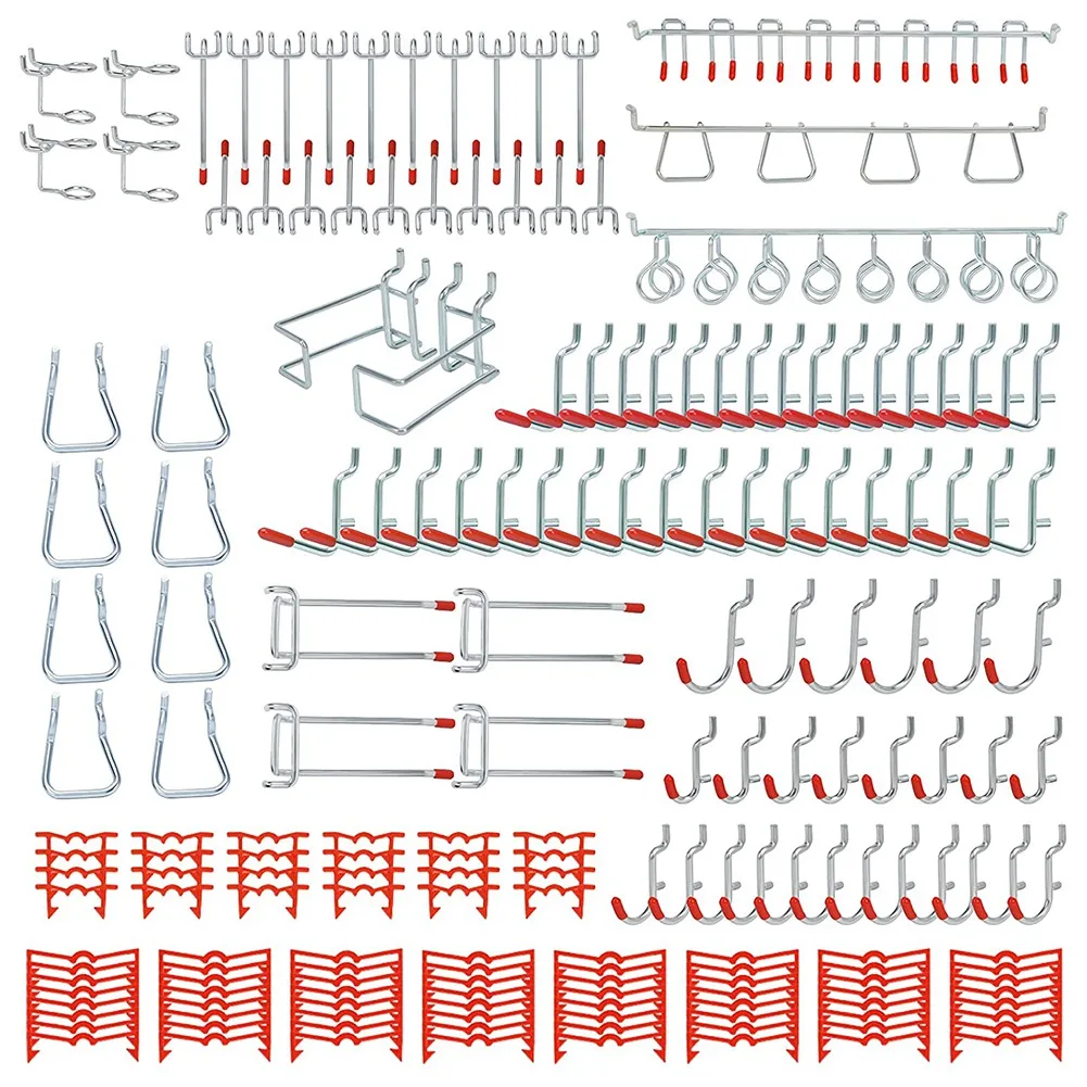 

HOT SALE 1/4 Inch Heavy Duty Pegboard Accessories Organizer Kit,1/4 Inch Pegboard Attachment, Pegboard Hooks, For Hanging Storag