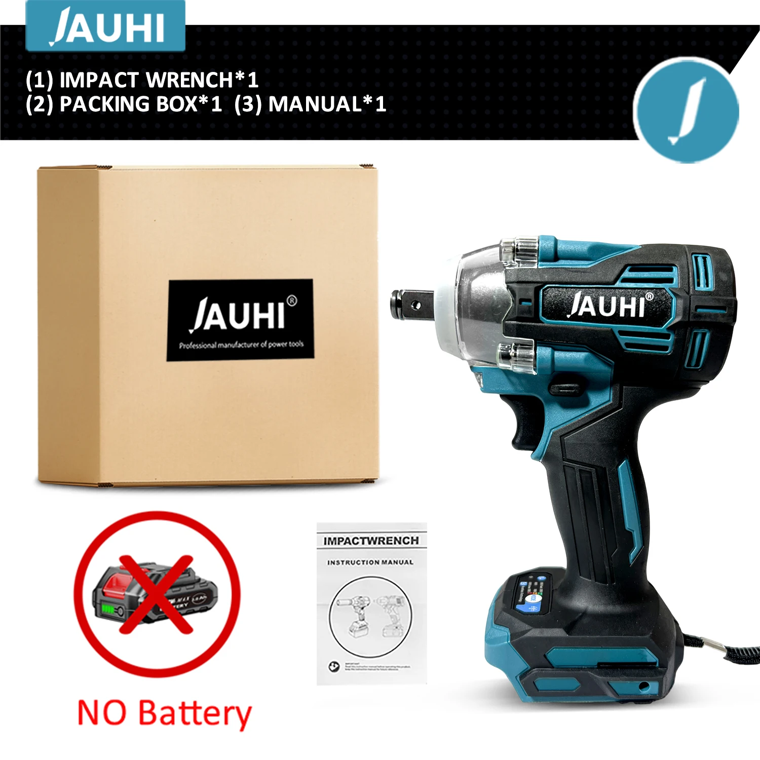 

Аккумуляторный ударный гайковерт JAUHI 1/2 дюйма для Makita 18В