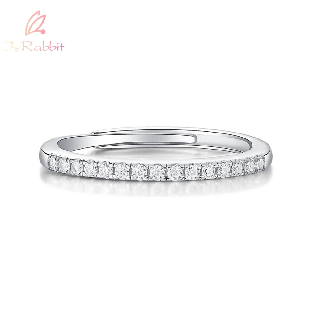 

IsRabbit 18K позолоченные бриллианты в виде ряда бриллиантов Обручальное кольцо настоящий Муассанит серебряные ювелирные изделия Прямая поставка