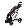 HOW TRUE 4 Wheels Golf Push Cart Easy Folding Aluminum Alloy With Fixed-point Umbrella Holder 4-wheel Cart 2