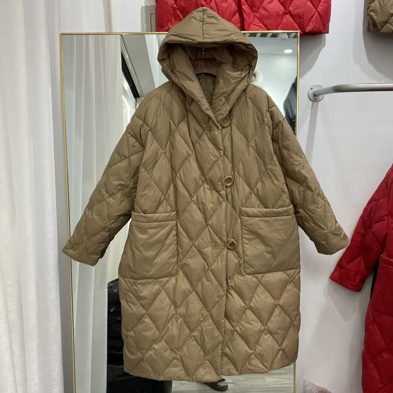 

Fashion Down Cotton Jacket Women Clothes 2022 Fall Winter Warm Double Pocket Long Jacket Lady Lightweight Puffer Parkas Abrigos