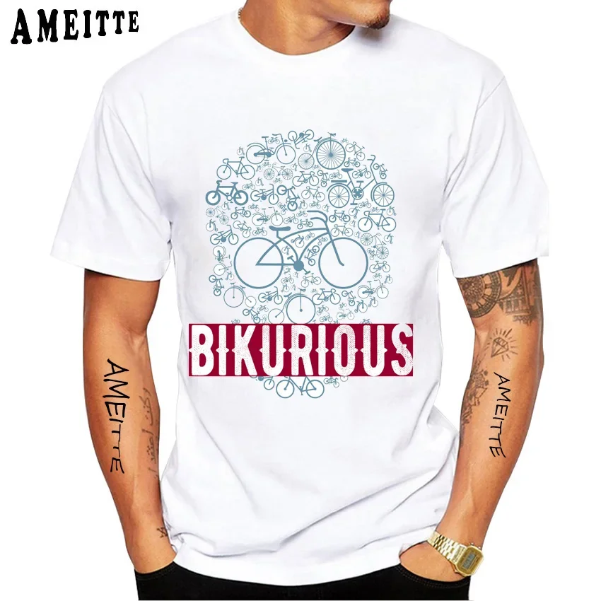 Классическая мужская футболка с надписью Eat Sleep Ride Repeat дизайнерский белый