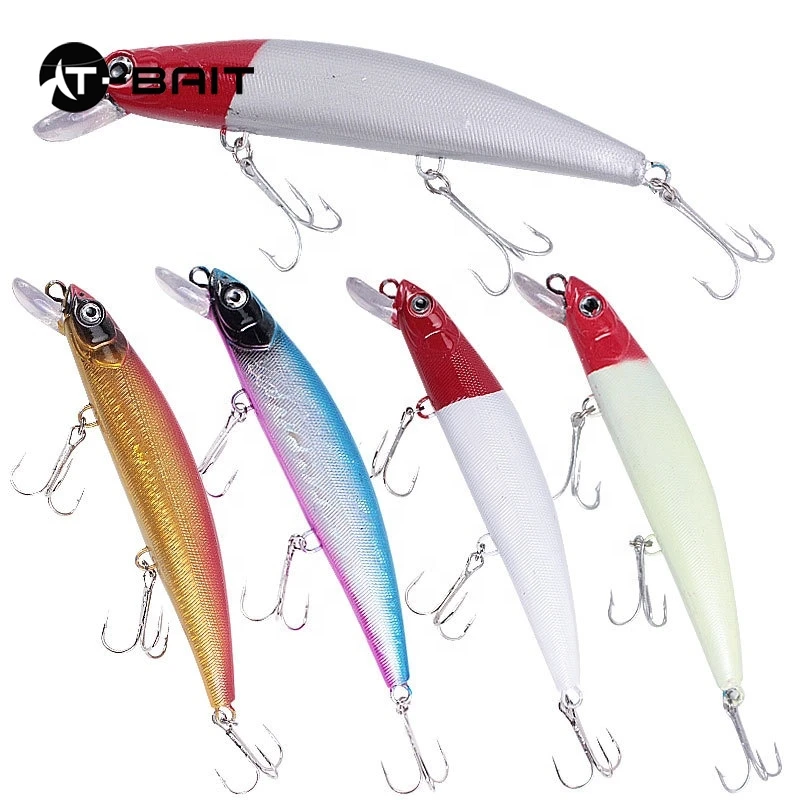 

2pcs/bag OEM and on stocks seawater floating minow 5 colors 17.5cm fishing hard lure with treble hook