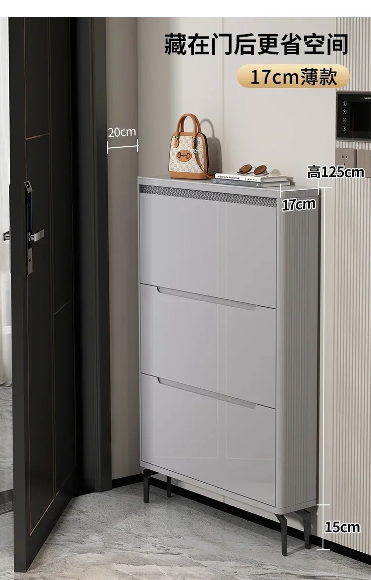 Ультратонкий вращающийся шкаф для обуви современный узкий скандинавский