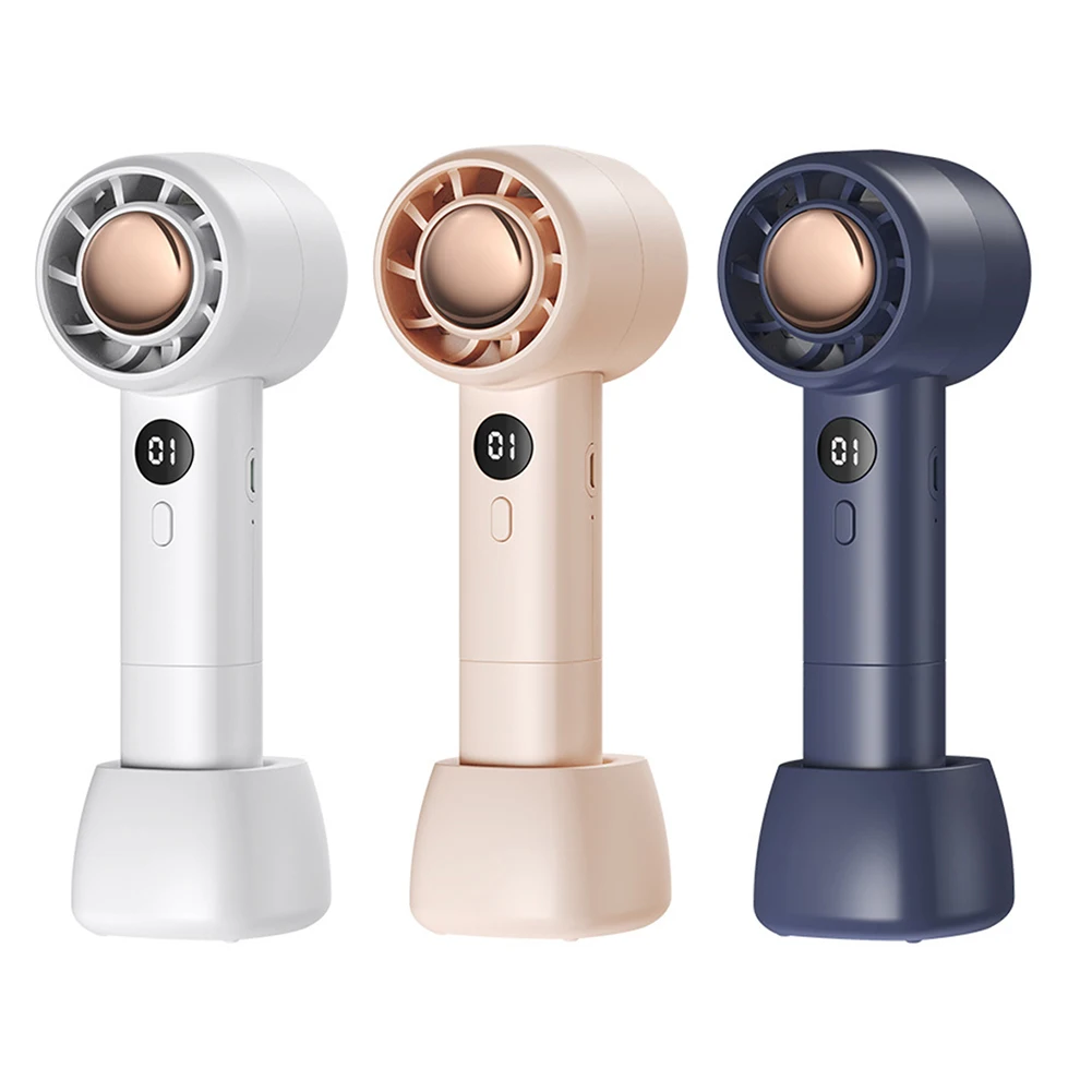 

Smart Digital Display USB Mini Handheld Fan Adjustable 3 Gear Portable Summer Personal Cooling Fan for Travel Desk Home Office